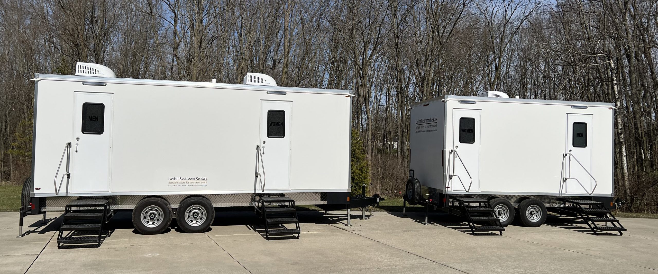 Lavish restroom trailers