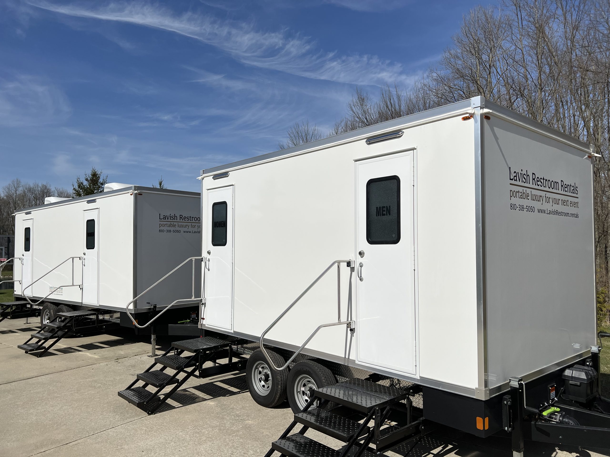 Lavish restroom trailers